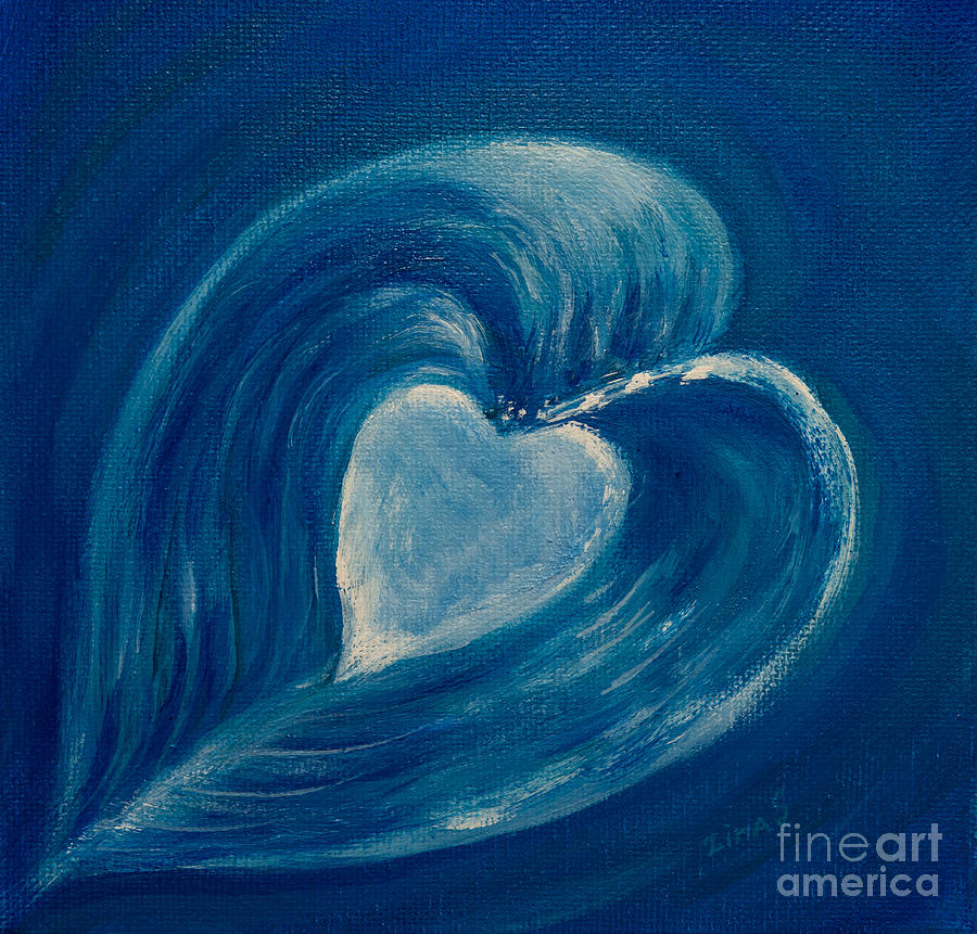 Abstract Painting - Heart abstract by Zina Stromberg