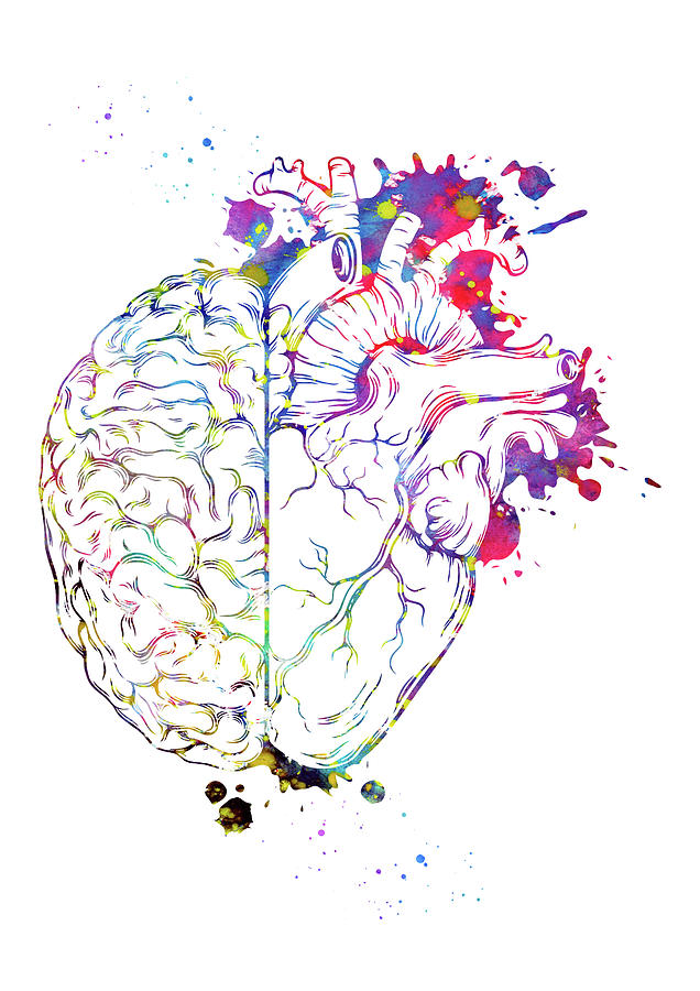 Heart And Brain 2 Digital Art by Erzebet S - Pixels