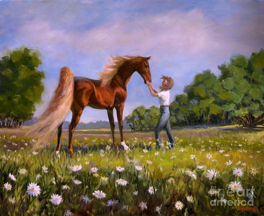 Horse Painting - Heart and Soul by Jeanne Newton Schoborg