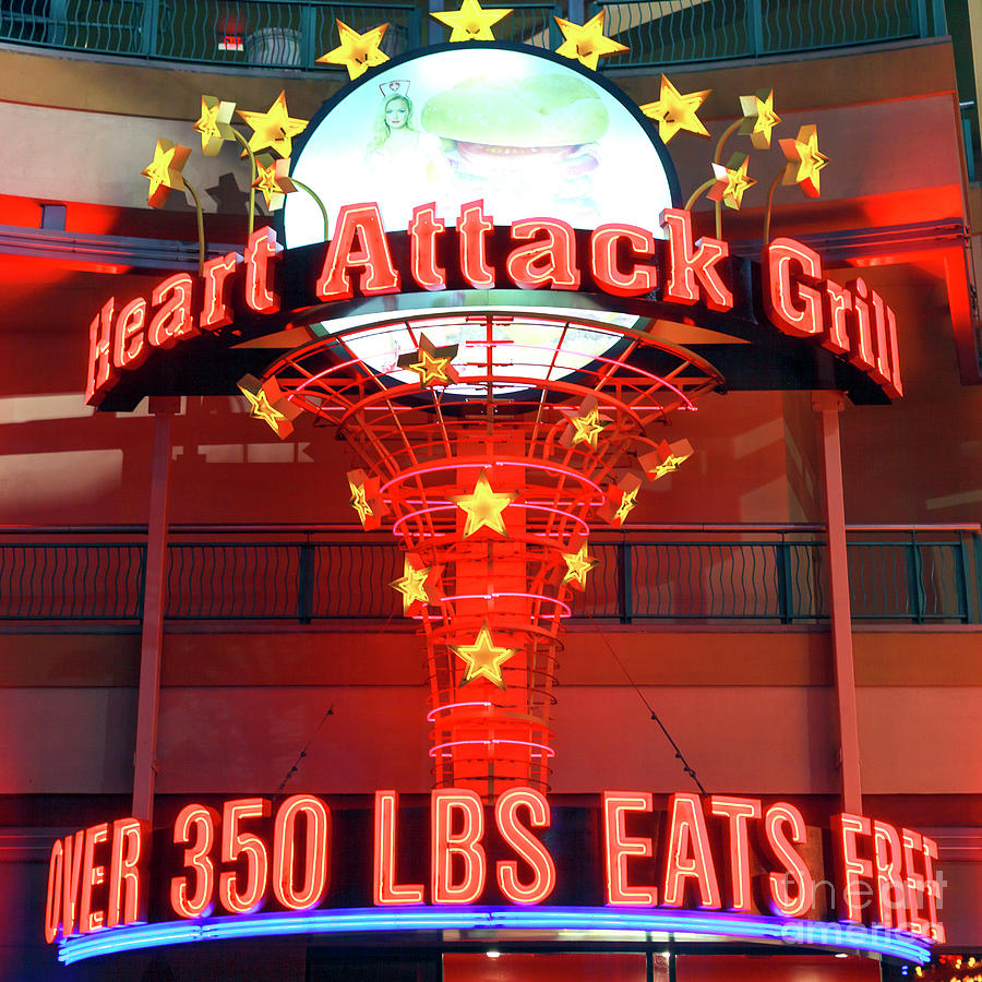 Las Vegas Photograph - Heart Attack Grill Las Vegas by John Rizzuto