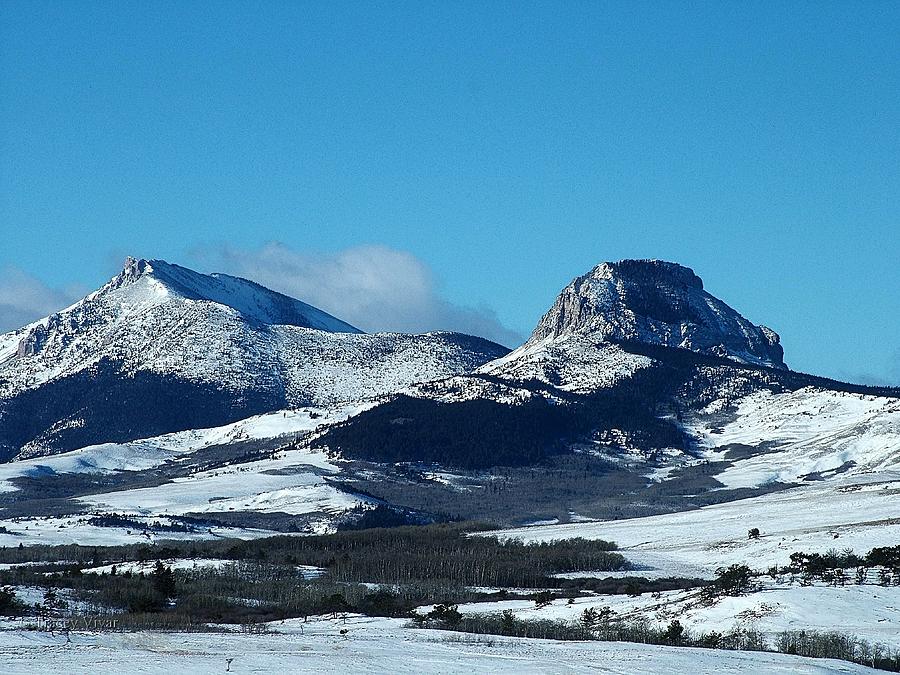 Heart Butte, Feather Woman Mountains, Winter Mountain Photograph by Tracey Vivar