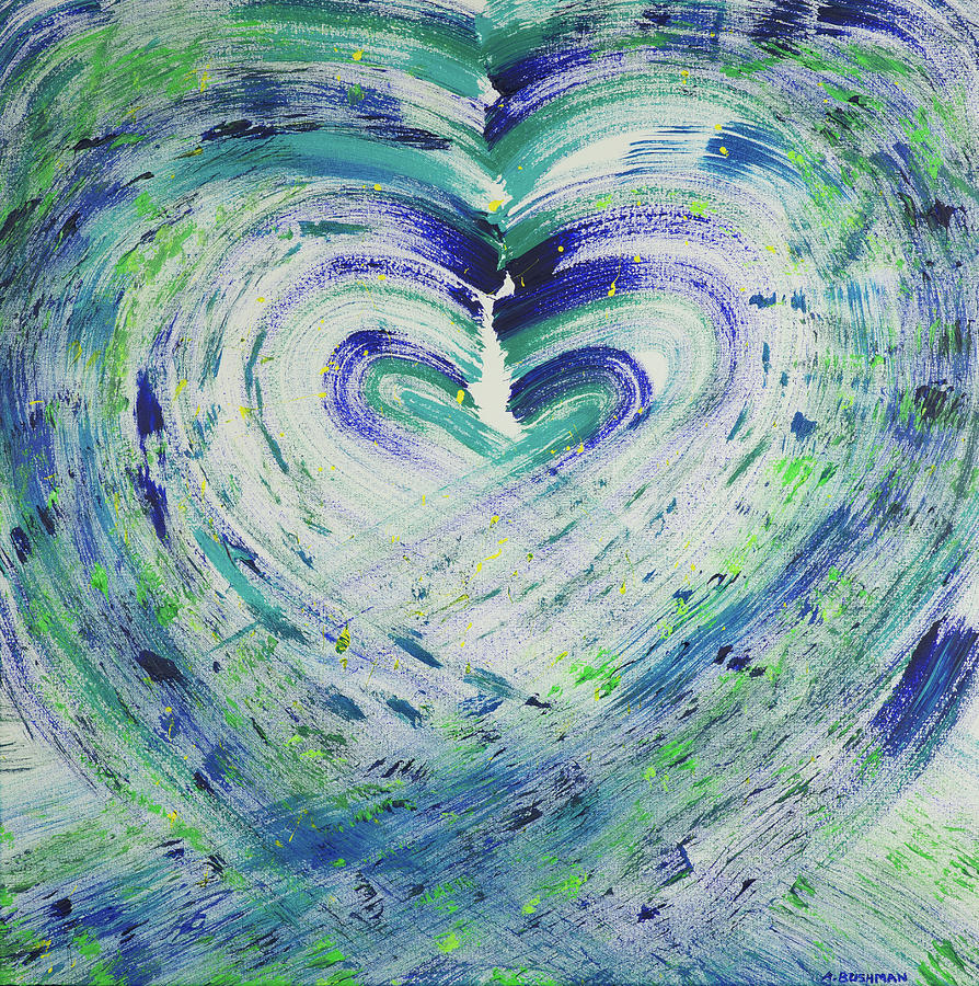 Heart Centered Peace and Love Painting by Angela Bushman