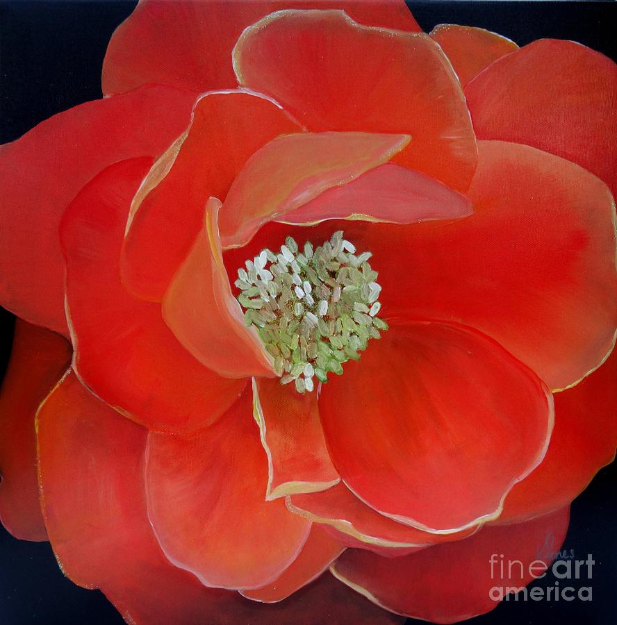 Heart-centered Rose Painting by Karen Jane Jones