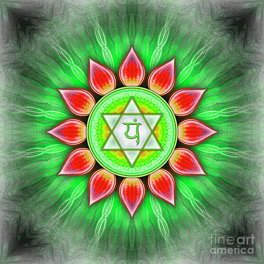 Chakra Digital Art - Heart Chakra - Series 4 by Dirk Czarnota Chakra Digital Art - Heart Chakra - Series 4 by Dirk Czarnota