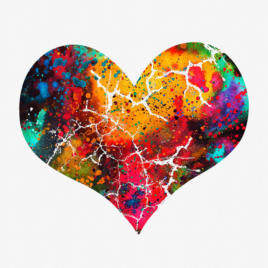 Heart-colorful Digital Art by Erzebet S - Fine Art America