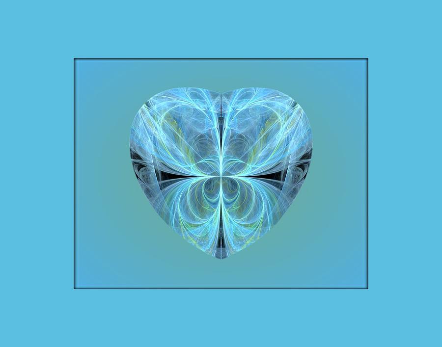 Heart - Ghost Blue Digital Art by Angie Tirado