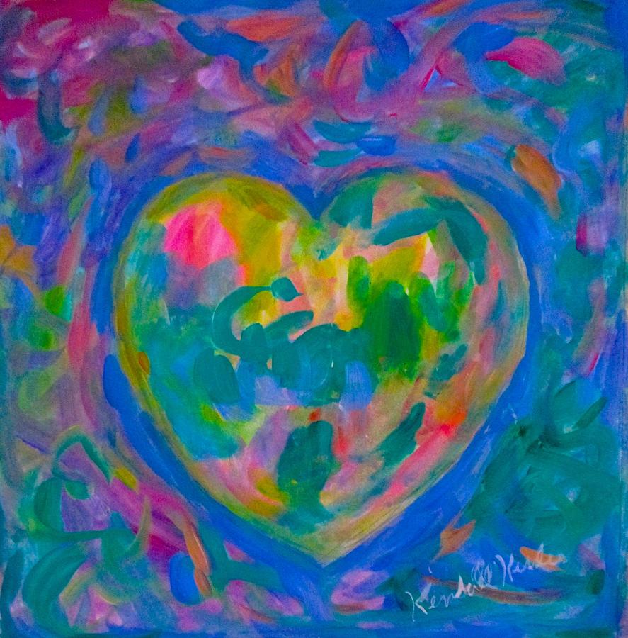 Heart Glow Painting by Kendall Kessler