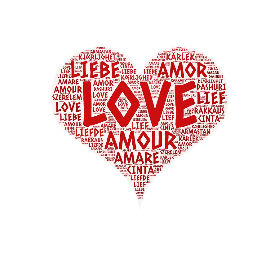 love word art heart
