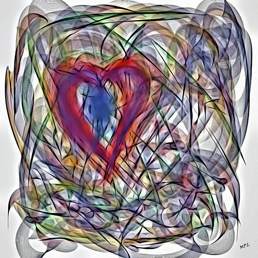 Heart In Motion Abstract Painting by Marian Lonzetta