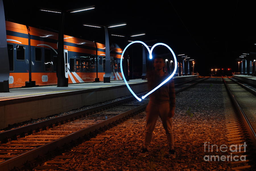 Heart In The Night Photograph