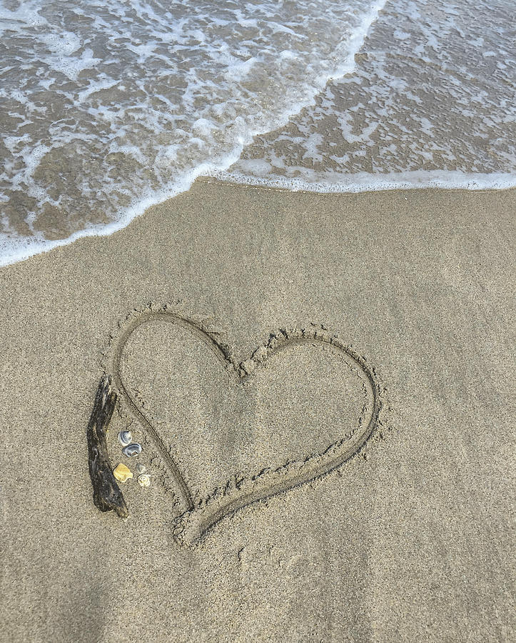 Heart In The Sand Photograph by Arlene Carmel