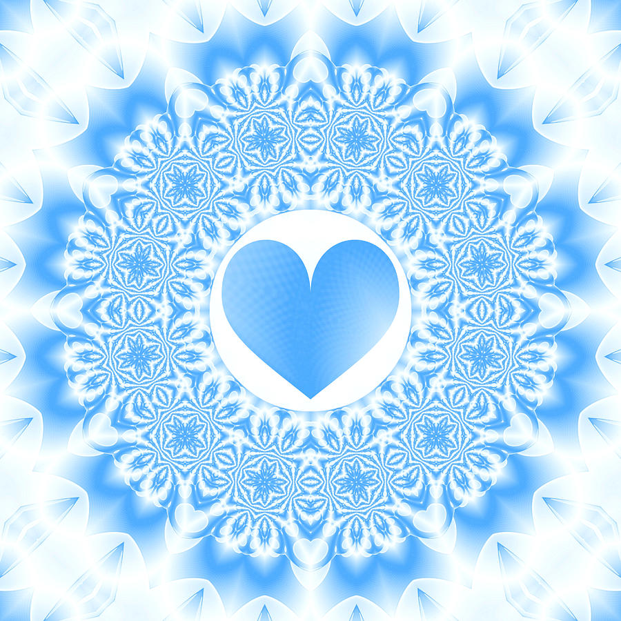 Download Heart Mandala Digital Art by Chaos Fractals