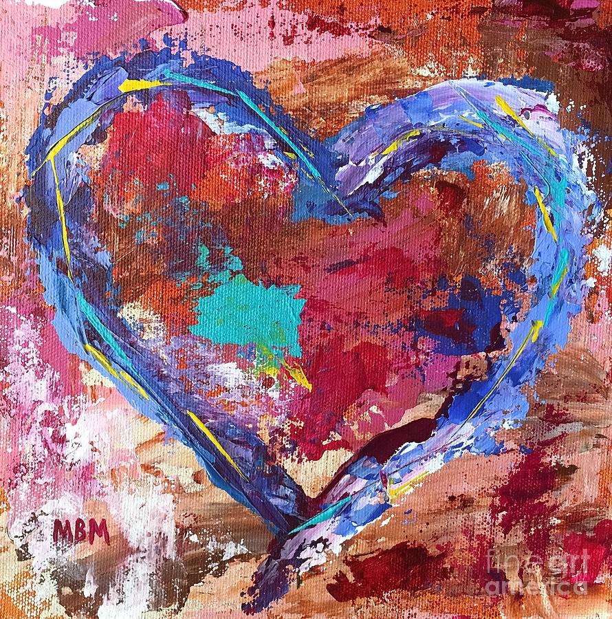 Heart no. 5 Painting by Mary Mirabal