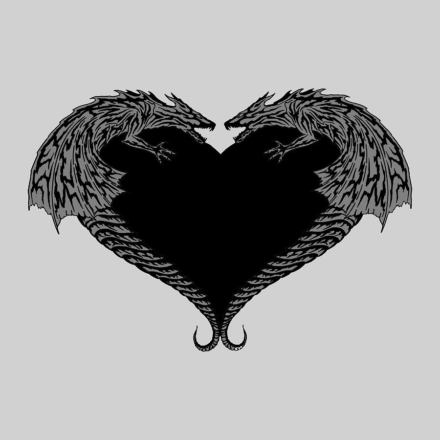 Ga terug ontwerper catalogus Heart of Dragons Drawing by Damen Art - Pixels