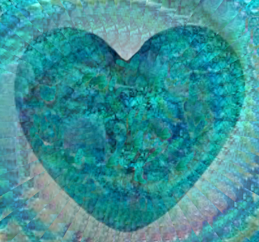 Heart of Illusion - Teal Digital Art by Artistic Mystic - Fine Art America