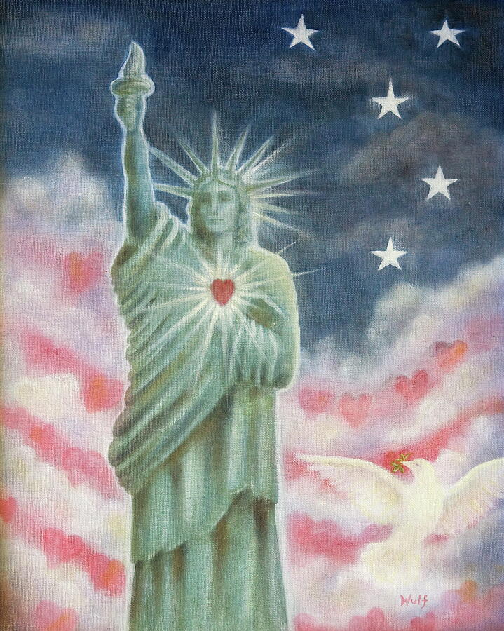 Heart of Liberty Painting by Bernadette Wulf