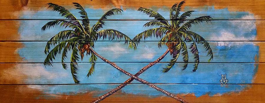 Heart Of Palm Painting by Marco Aguilar
