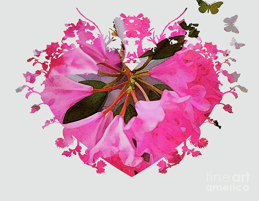 Heart of Rhododendrons Painting by Rita Brown