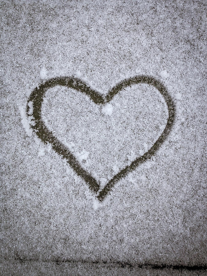 Valentines Day Photograph - Heart of Snow by Cesar Vieira