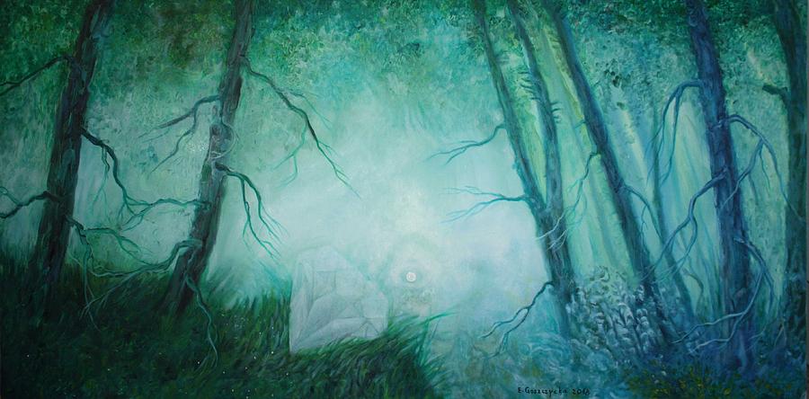 Heart of the forest Painting by Elzbieta Goszczycka