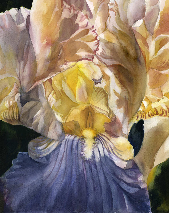 Heart Of The Iris Painting by Alfred Ng