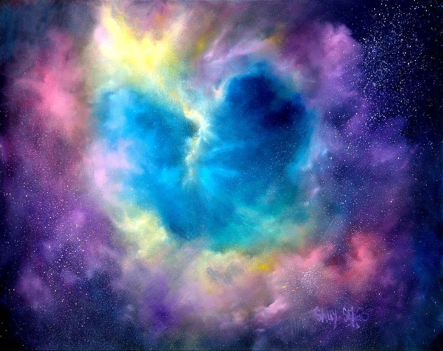 Space Painting - Heart of the Universe by Sally Seago