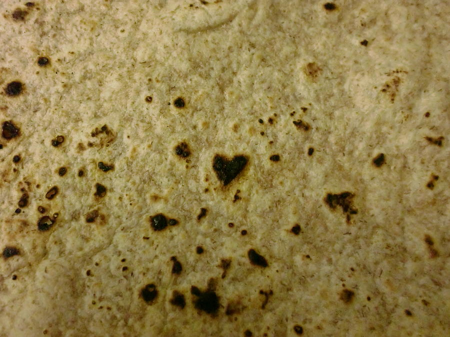 Heart Digital Art - Heart on a Tortilla by Trilby Cole