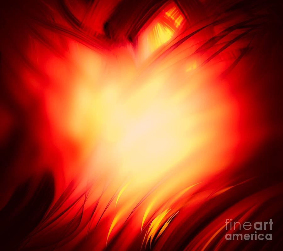 Red Digital Art - Heartburn by Gayle Price Thomas