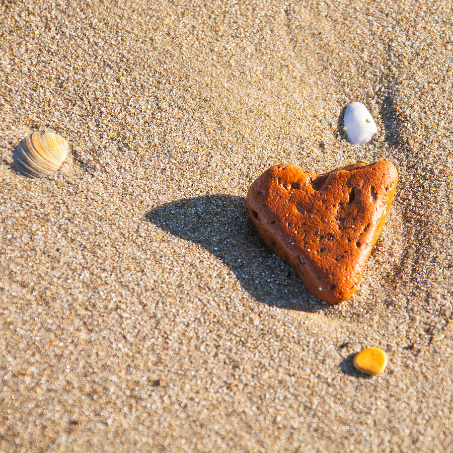 Heart On The Beach Photograph by Ralf Kaiser