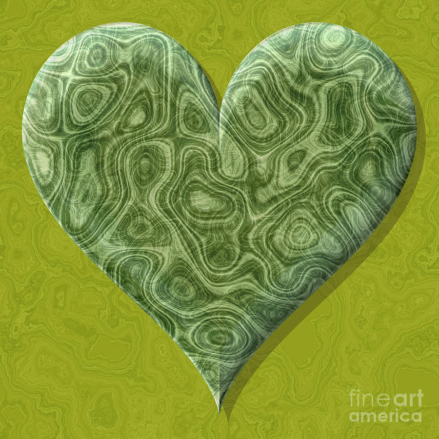 Heart Shape Frame With Seamless Generated Texture Digital Art