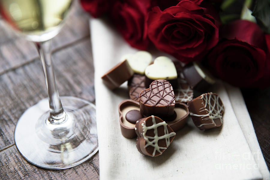 Heart Shaped Chocolates Photograph