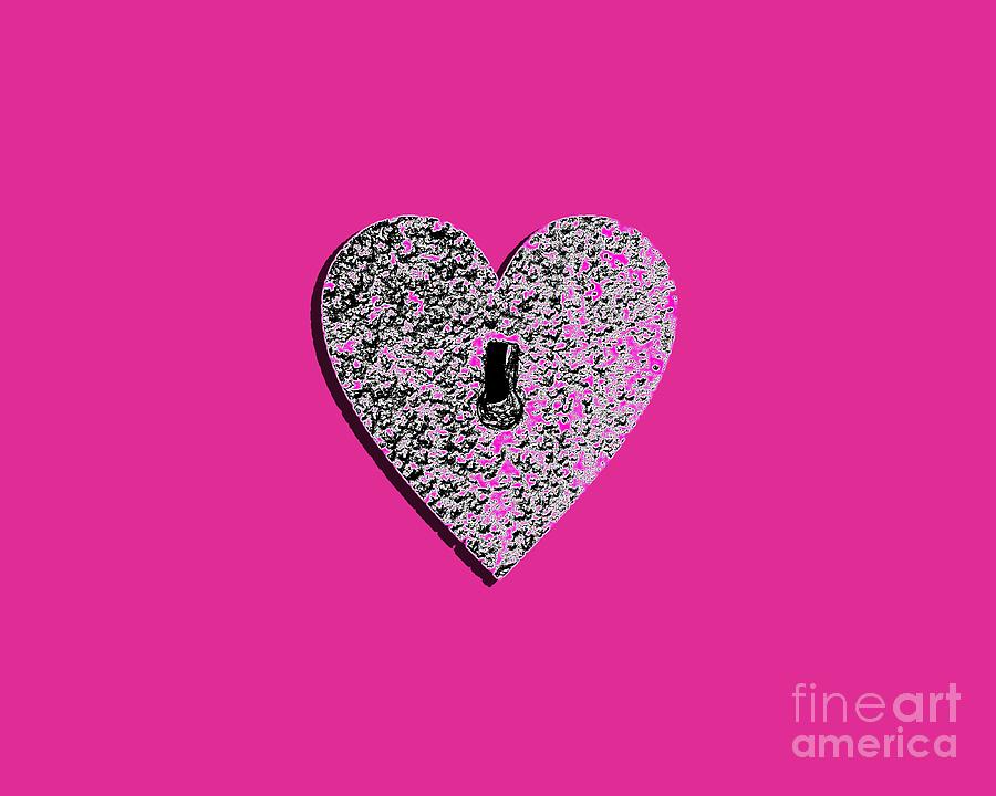 Heart Shaped Lock Pink .png Photograph by Al Powell Photography USA
