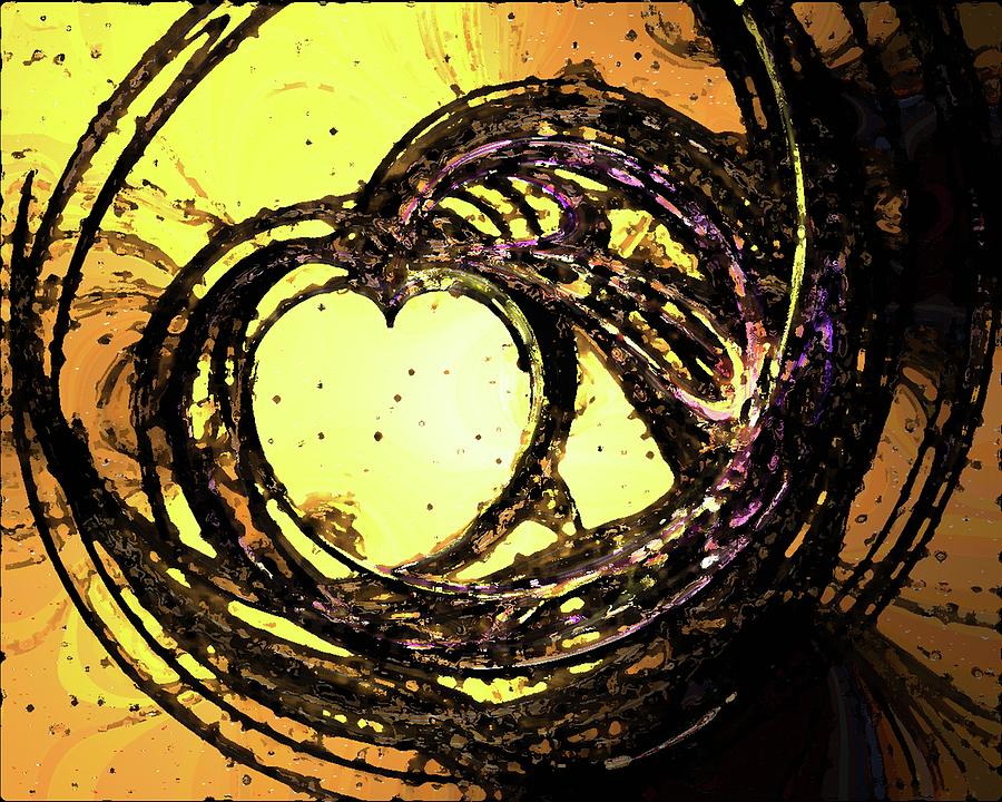 Heart Waves Digital Art by Mary Morawska
