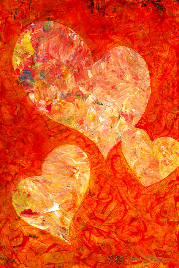 Abstract Painting - Heartfelt 2 by Marion Rose