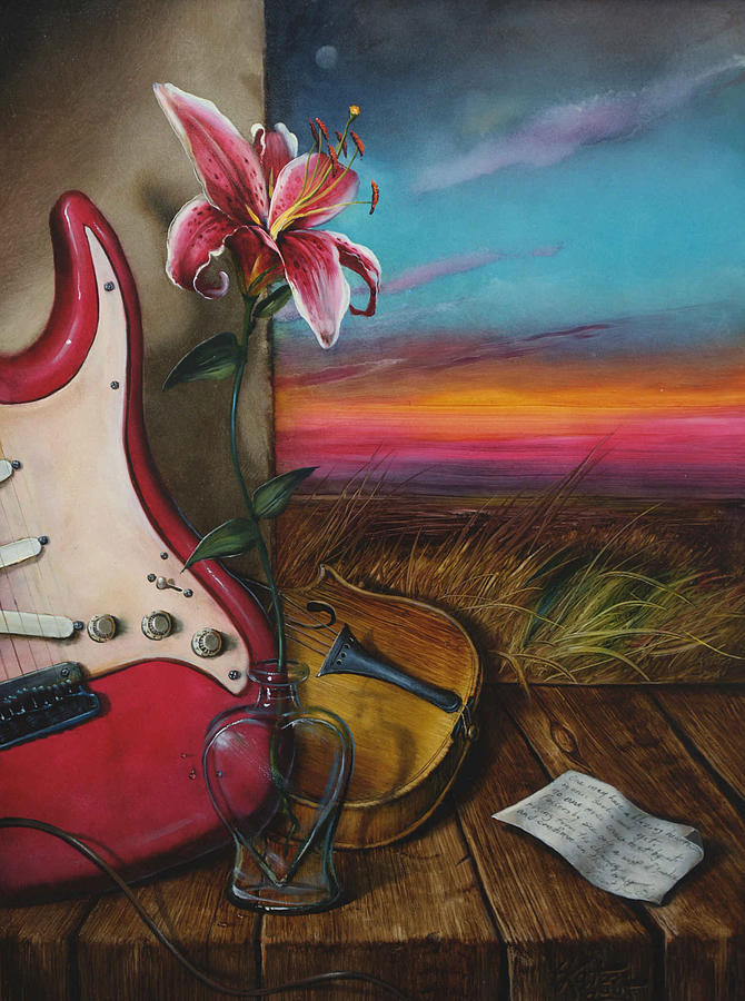 Music Painting - Hearth by Martin Katon