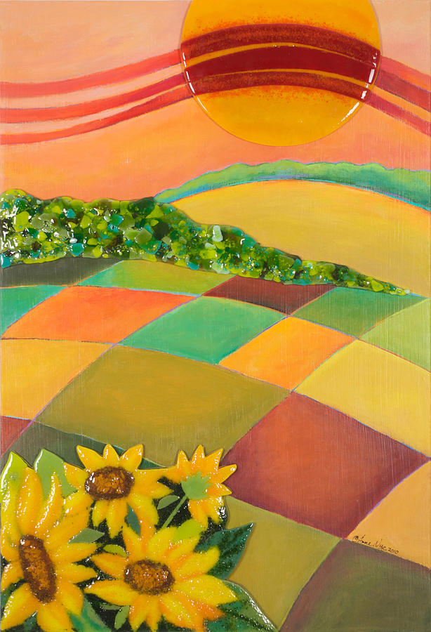 Sunset Mixed Media - Heartland Summer by Anne Nye