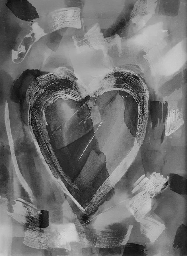 Hearts A Fire Black And Grey Photograph by Rob Hans