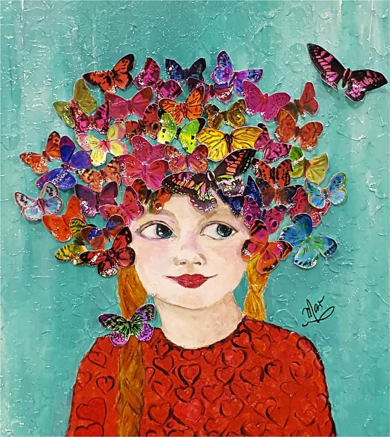 Hearts a Flutter Mixed Media by Mar Hammel | Fine Art America