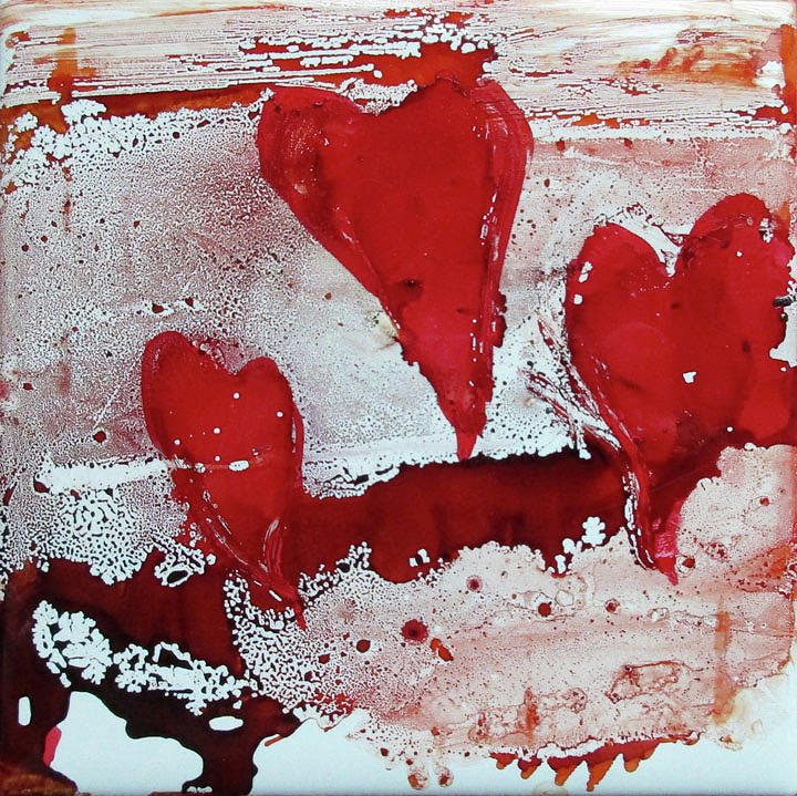 Love Painting - Hearts Afire by Liberty Dickinson