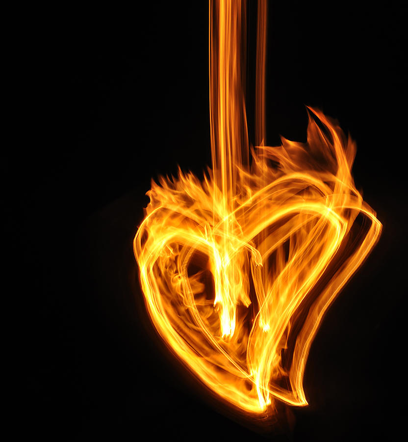 Hearts Aflame -falling In Love Photograph