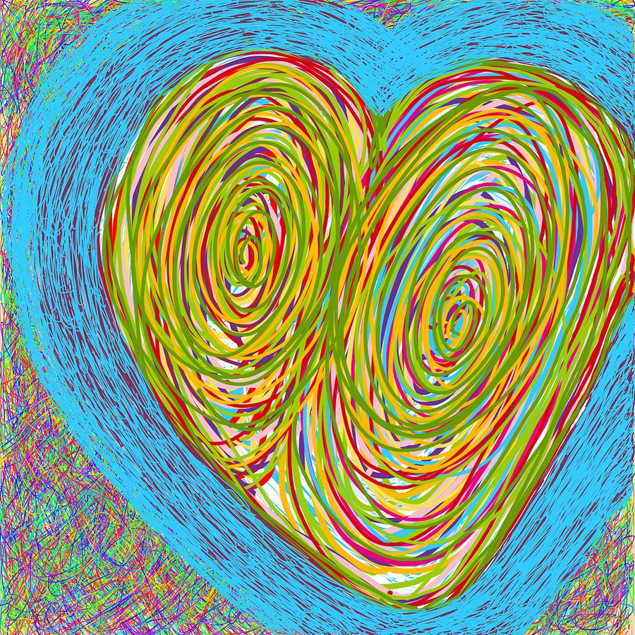 Abstract Photograph - Hearts as One by Charles Brown