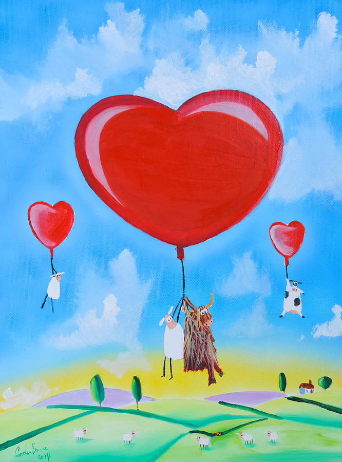 heart balloon painting