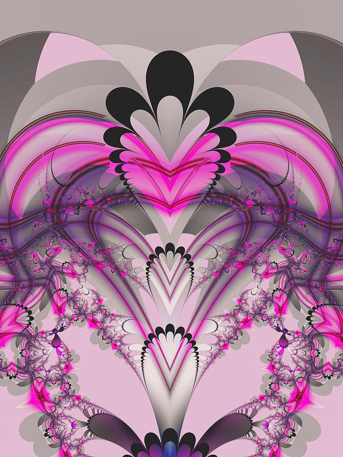 Abstract Digital Art - Hearts by Frederic Durville