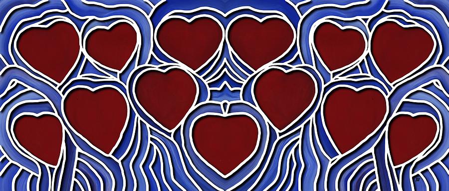 Hearts of the Life Line Painting by Barbara St Jean