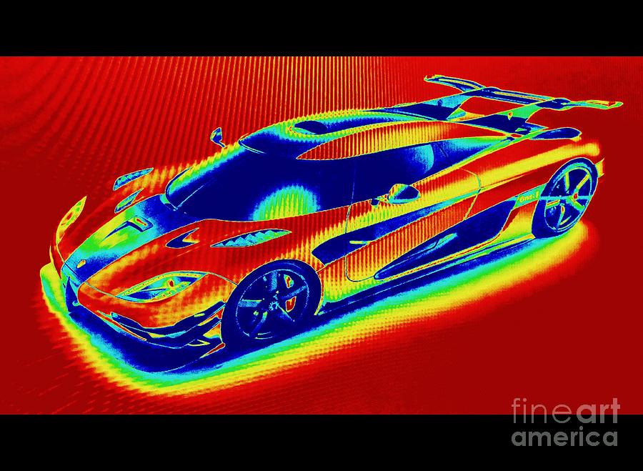 Heat Map Hottest Cars Koenigsegg One Photograph by Richard W Linford