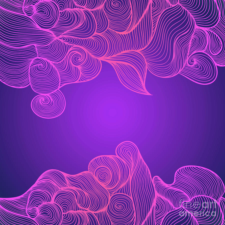 Heat Wave II colorful illustrated abstract waves Digital Art by Tina Lavoie