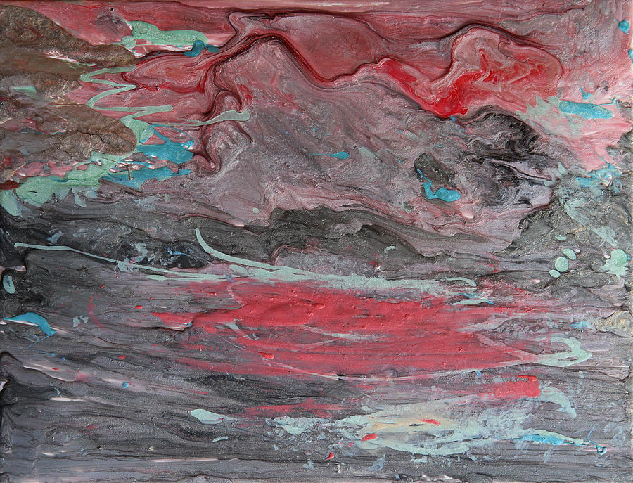 Silver And Pink Painting - Heat Wave by Julia Apostolova Silver And Pink Painting - Heat Wave by Julia Apostolova