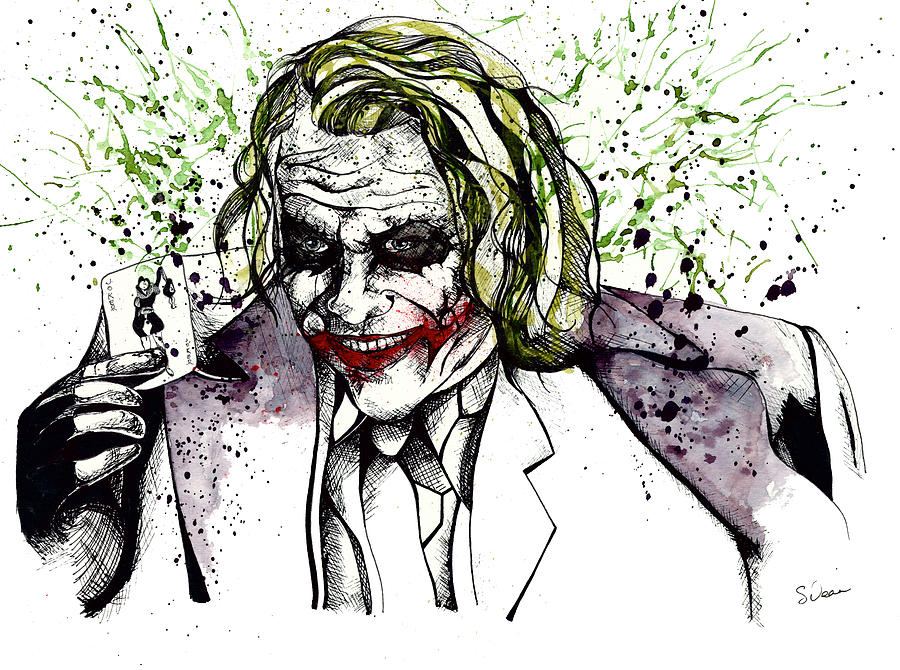 Heath Ledger Joker Painting by Sara Homerding - Fine Art America