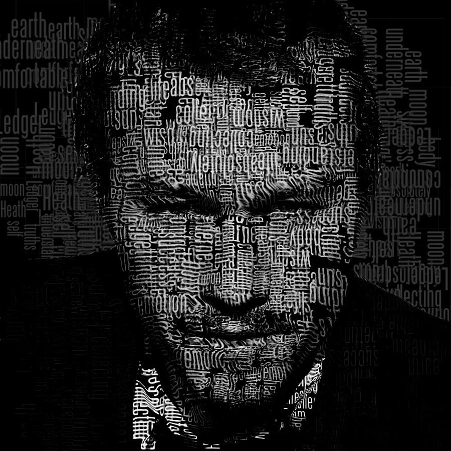 Heath Ledger Digital Art - Heath Ledger Typography by Joanna Gutierrez