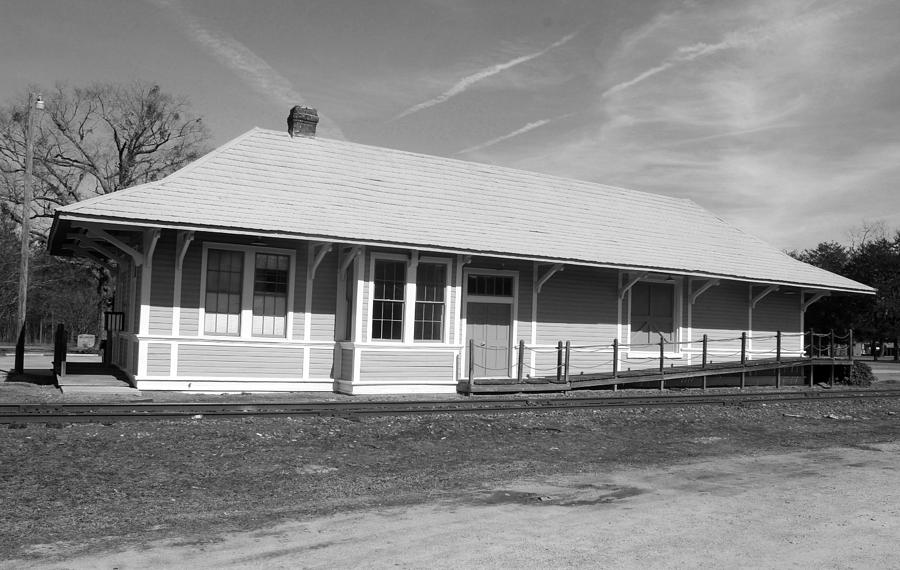 Heath Springs Railroad Depot BW Photograph by Joseph C Hinson